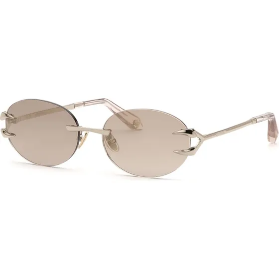 Roberto Cavalli SRC182 Lunettes de soleil Géométriques Or et Marron