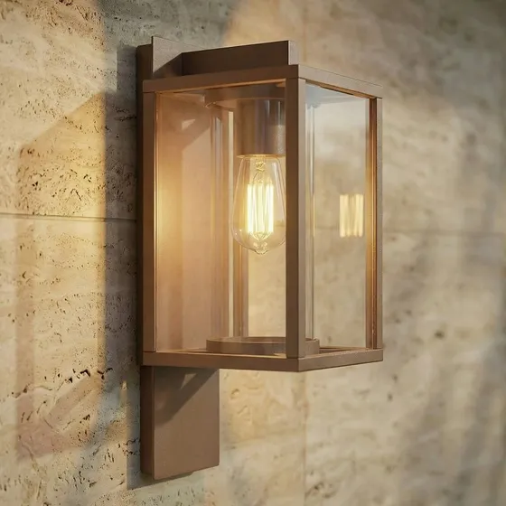 Lucande Ferda Applique d'extérieur marron IP44