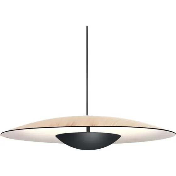 Marset Suspension LED Ginger Triac Chêne et Blanc 32cm