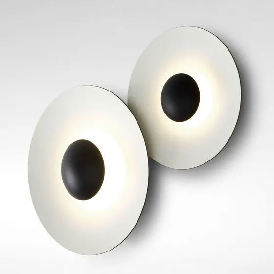 Marset Ginger 32C Applique murale LED Ø32cm Brun/Blanc