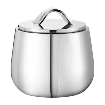 Georg Jensen Helix Boite à Sucre Acier Inox 250 ml Argent