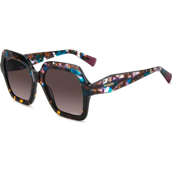 Missoni MIS 0273/S Lunettes de Soleil Carrées en Acétate Violet et Rose