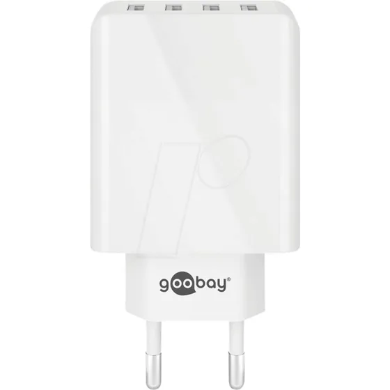 Goobay Chargeur Multiport USB-A 30 W Blanc