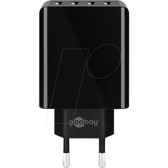 Goobay Chargeur Multiport USB-A 30 W Noir