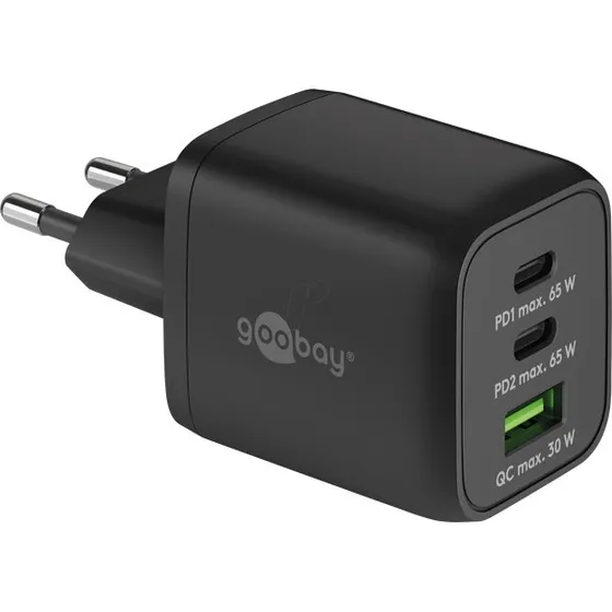 Anker Chargeur USB-C PD 65 W, 2x USB-C, 1x USB-A, Noir