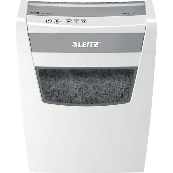 LEITZ IQ Office S - Destructeur de documents P-4, 23 L, blanc/argent