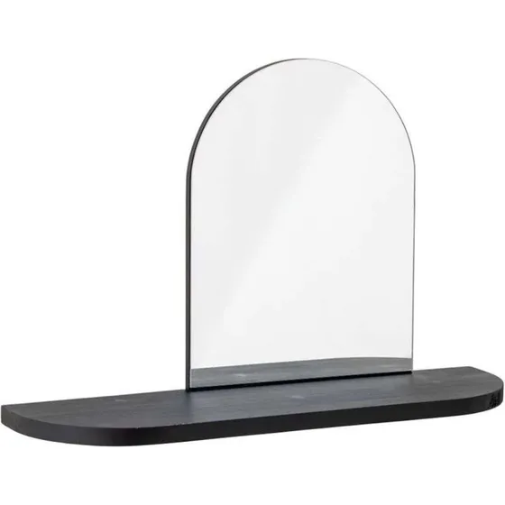 Bloomingville Annlie Miroir avec tagre Noir 72x20x48 cm