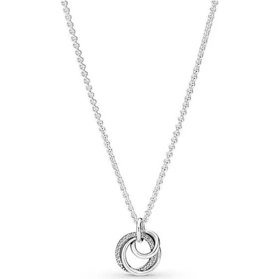 Pandora Collier Tissage Infini 3 Cercles Argent 925
