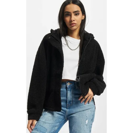 Urban Classics Veste Sherpa Femme à Capuche - Noir