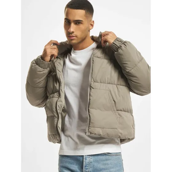 Urban Classics Veste Puffer Cropped pour Homme - Grise