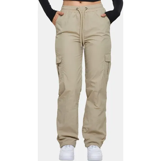 Urban Classics Pantalon Cargo en Nylon pour Femme, Beige