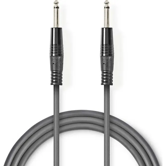 Nedis Câble Audio Asymétrique 6,35 mm Mâle/Mâle Gris 1,5 m