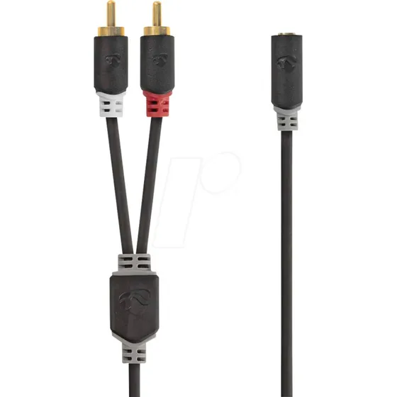 Nedis Câble RCA 2x Mâle vers Jack 3.5mm Femelle 1m