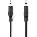 Nedis Câble Audio 3.5 mm Mâle-Mâle 0,5 m Nickel Noir