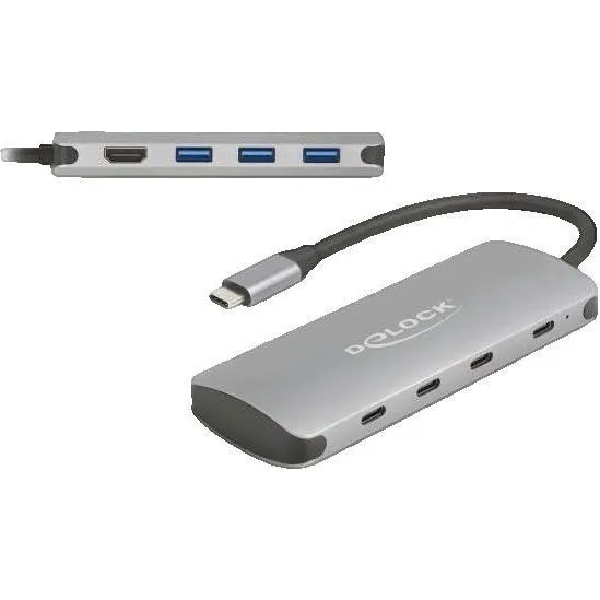 Delock Hub USB 10 Gbps 7 ports HDMI 4K PD 3.0