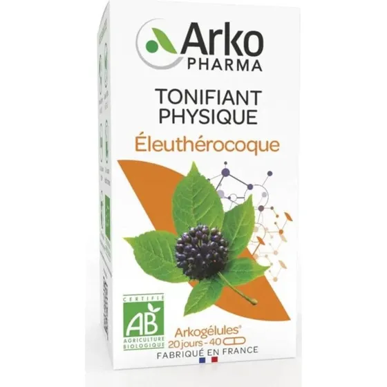 Arkopharma Arkogélules Eleuthérocoque Bio - Tonifiant Physique - 40 gélules