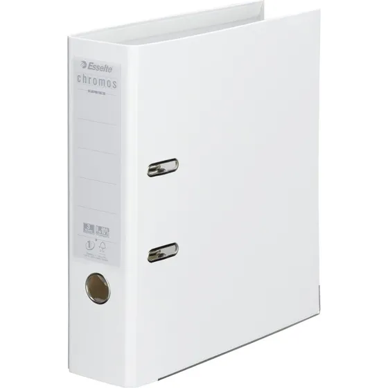 Esselte Chromos Plus Classeur Levier A4 8 cm Blanc
