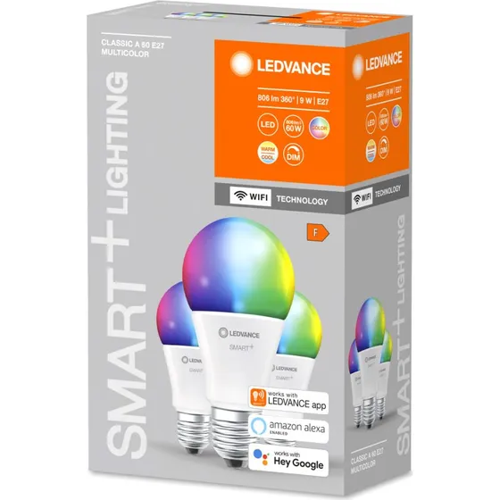 Ledvance SMART+ WiFi E27 9W Multicouleur