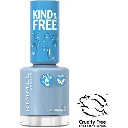Rimmel Kind & Free Vernis à Ongles Vegan 152 Tidal Wave Blue 8ml