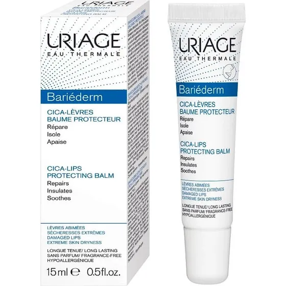 Uriage Bariederm Baume réparateur pour les lèvres, 15 ml