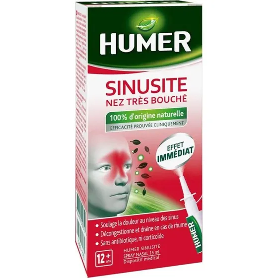 Humer Sinusite Spray Nasal Décongestionnant 15ml