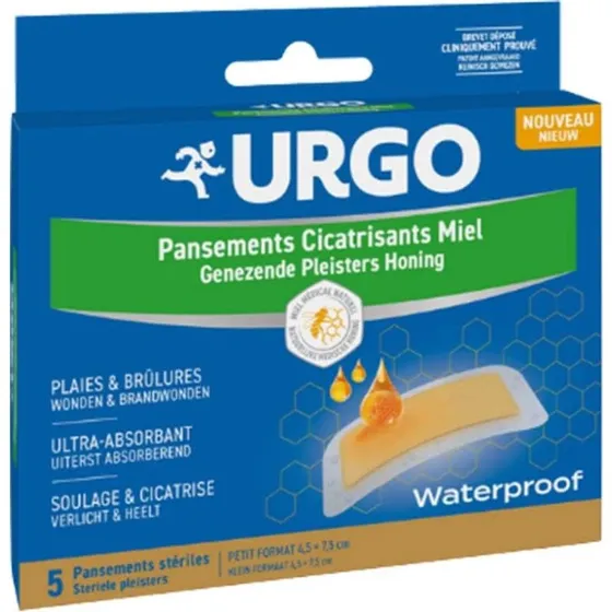 Urgo Pansements Cicatrisants Miel 4.5x7.5cm - Lot de 5