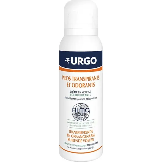 Urgo Crème en Mousse Rééquilibrante Pieds Transpirants et Odorants 125ml