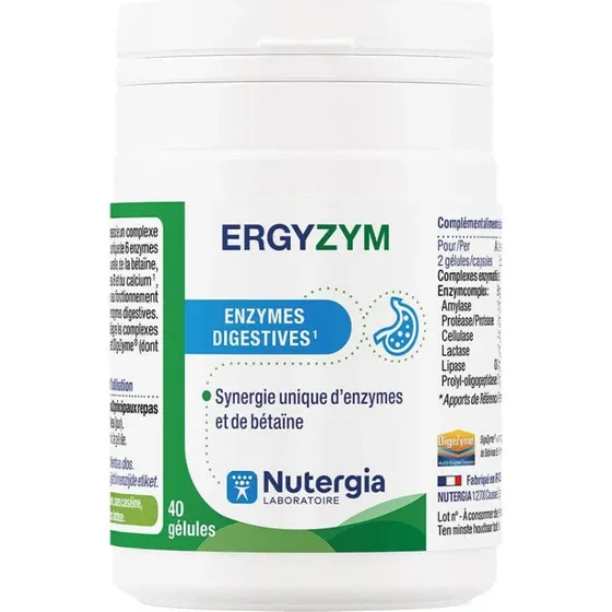 Nutergia Ergyzym Enzymes Digestives - 40 gélules
