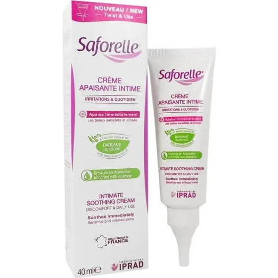 Saforelle Crème Apaisante à la Bardane et l'Allantoïne, 40ml