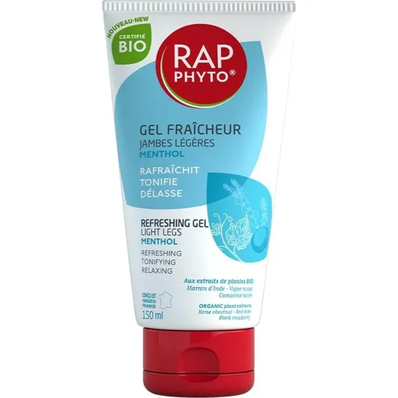 Rap Phyto Gel Fraîcheur Menthol Jambes Légères Bio 150 ml
