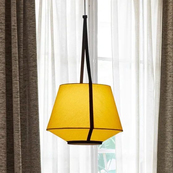 Forestier Carrie Suspension S Curry - Abat-jour Coton et Lin