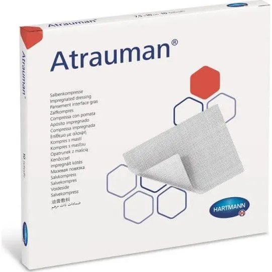Hartmann Atrauman Pansement Imprégné de Pommade, 5 cm x 5 cm, 10 pièces