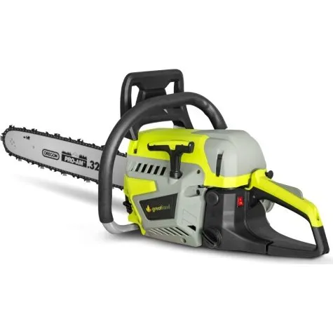 Greatland Tronçonneuse thermique 45CC guide et chaîne Oregon 51,5 cm