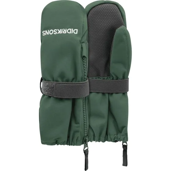Didriksons Biggles Zip 9 Moufles Enfant Vert Foncé