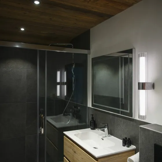 SLV Lygant double - Applique murale LED salle de bain, chrome