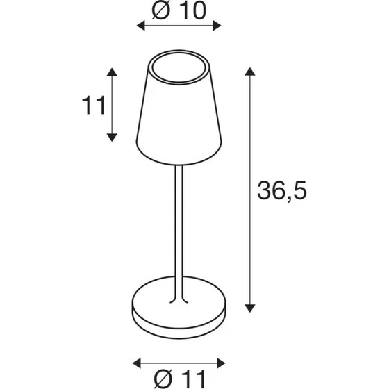 SLV Lampe à poser Vinolina Two IP65 - Noir - Aluminium
