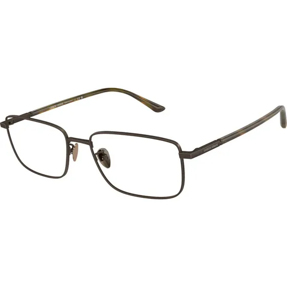 Giorgio Armani Homme AR5133 - Montures Optiques Carrées en Acier Marron
