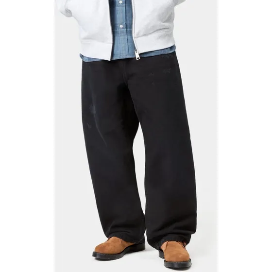 Carhartt WIP Brandon Pantalon Canvas Noir Grind Washed