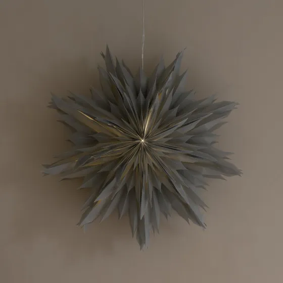 Watt & Veke Étoile en papier Oslo, grise, Ø 60 cm