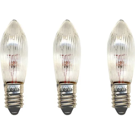 Star Trading E10 1,8W 24V Lot de 3 Ampoules Bougie