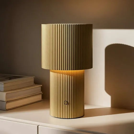 Herstal Belid Iluma Lampe à poser LED rechargeable Or
