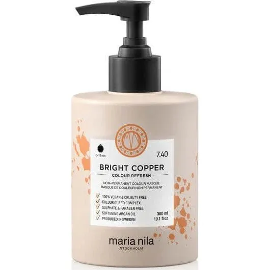 Maria Nila Colour Refresh Masque Capillaire Bright Copper 7.40, 300 ml