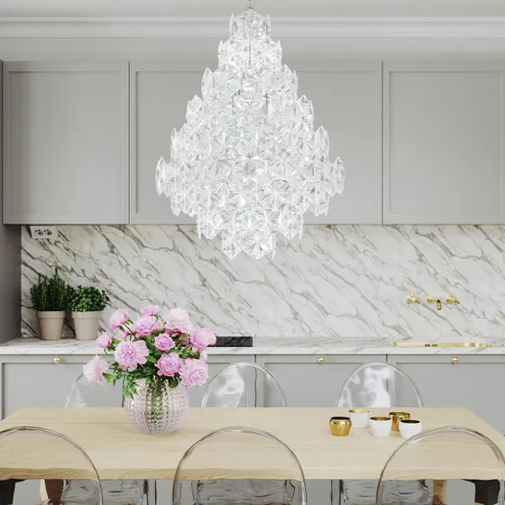 Rydéns Monarque Grande Suspension Chrome et Verre Ø57