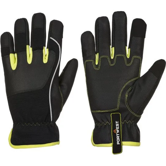 Portwest Gants Tradesman PW3 Noir/Jaune XL Taille 10