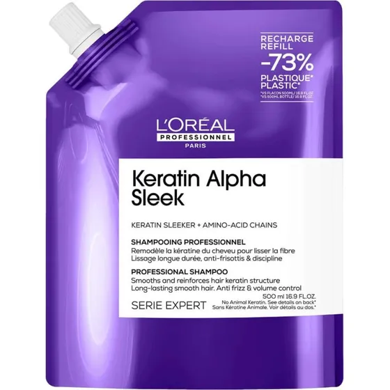 L'Oréal Professionnel Keratin Alpha Sleek Shampoo Refill 500 ml