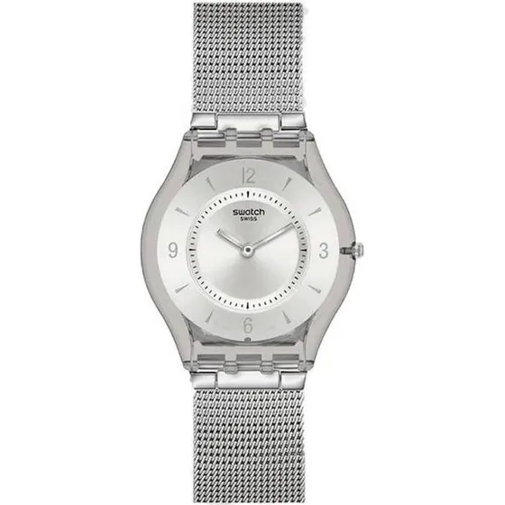 Swatch Skin SS08M100M - Bracelet en maille acier argent
