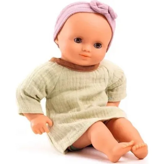 Djeco Poupe Pistache 32 cm - Poupe  habiller douce