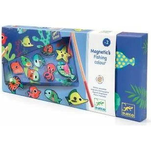 Djeco Fishing Colour  Jeu de pche magntique 12 poissons