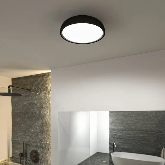 Paulmann Plafonnier LED Oka IP44 Noir/Blanc
