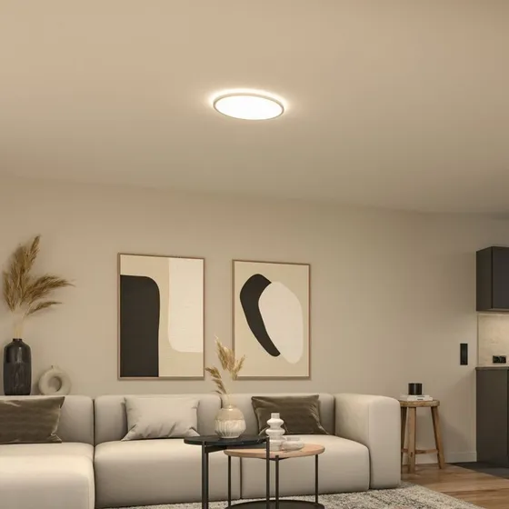Paulmann Atria Shine Panneau LED Ø 40 cm, Blanc, 3000K